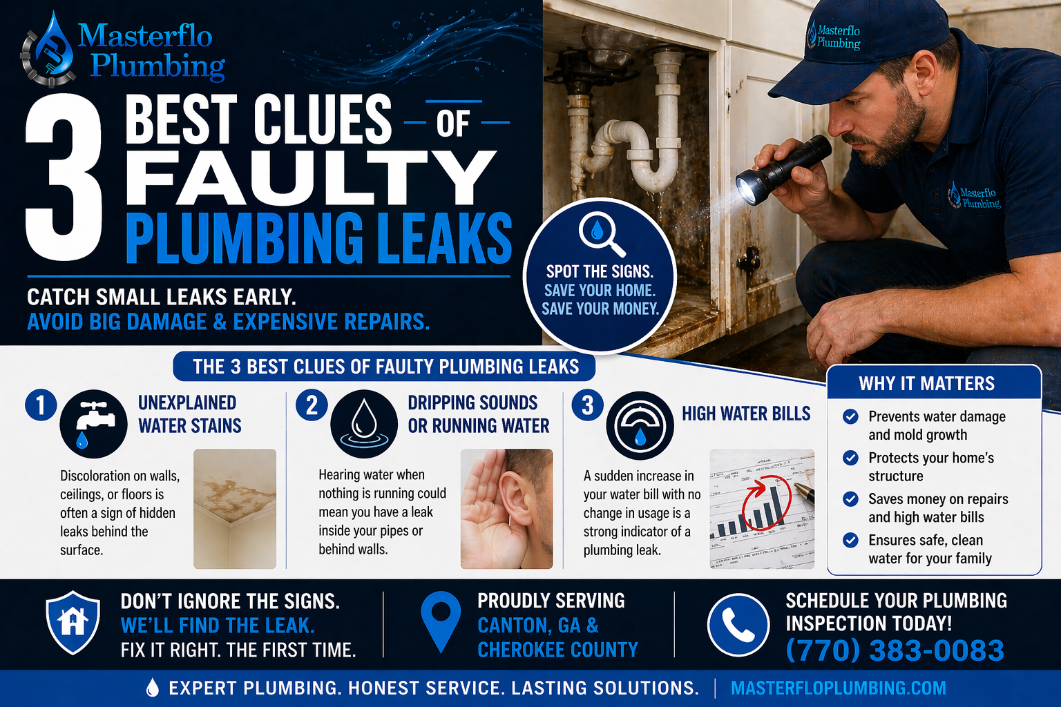 3 Best Clues of Faulty Plumbing Leaks