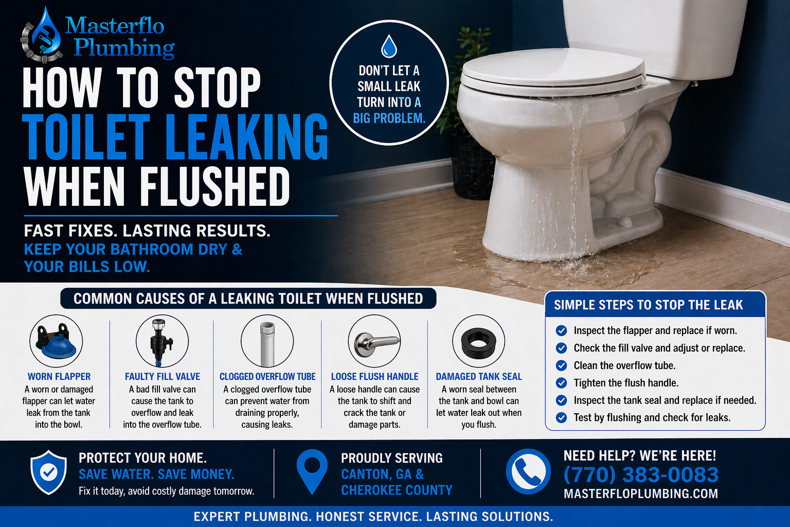 How to Stop Toilet Leaking When Flushed