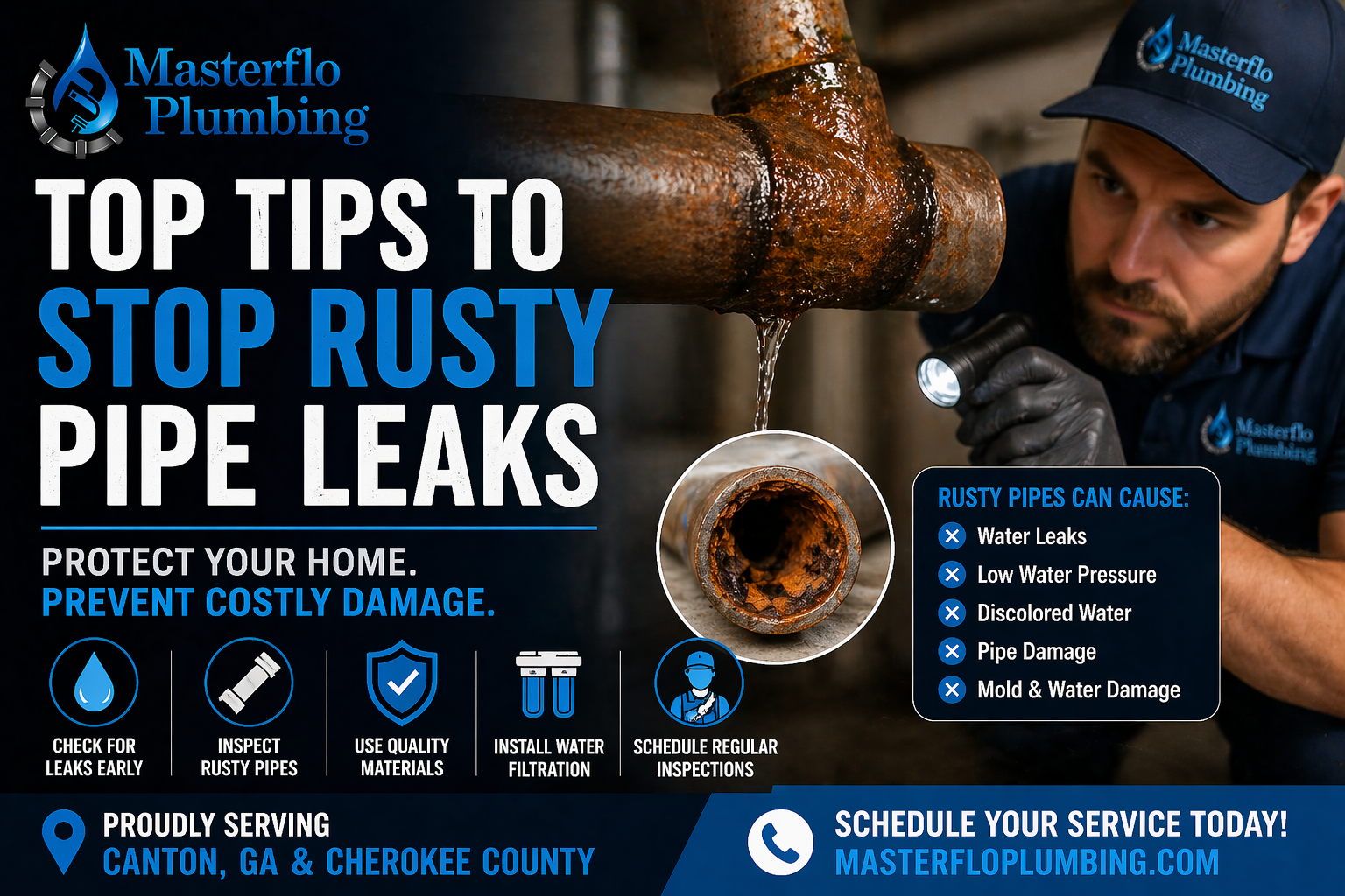 Stop Rusty Pipe Leaks in Canton GA