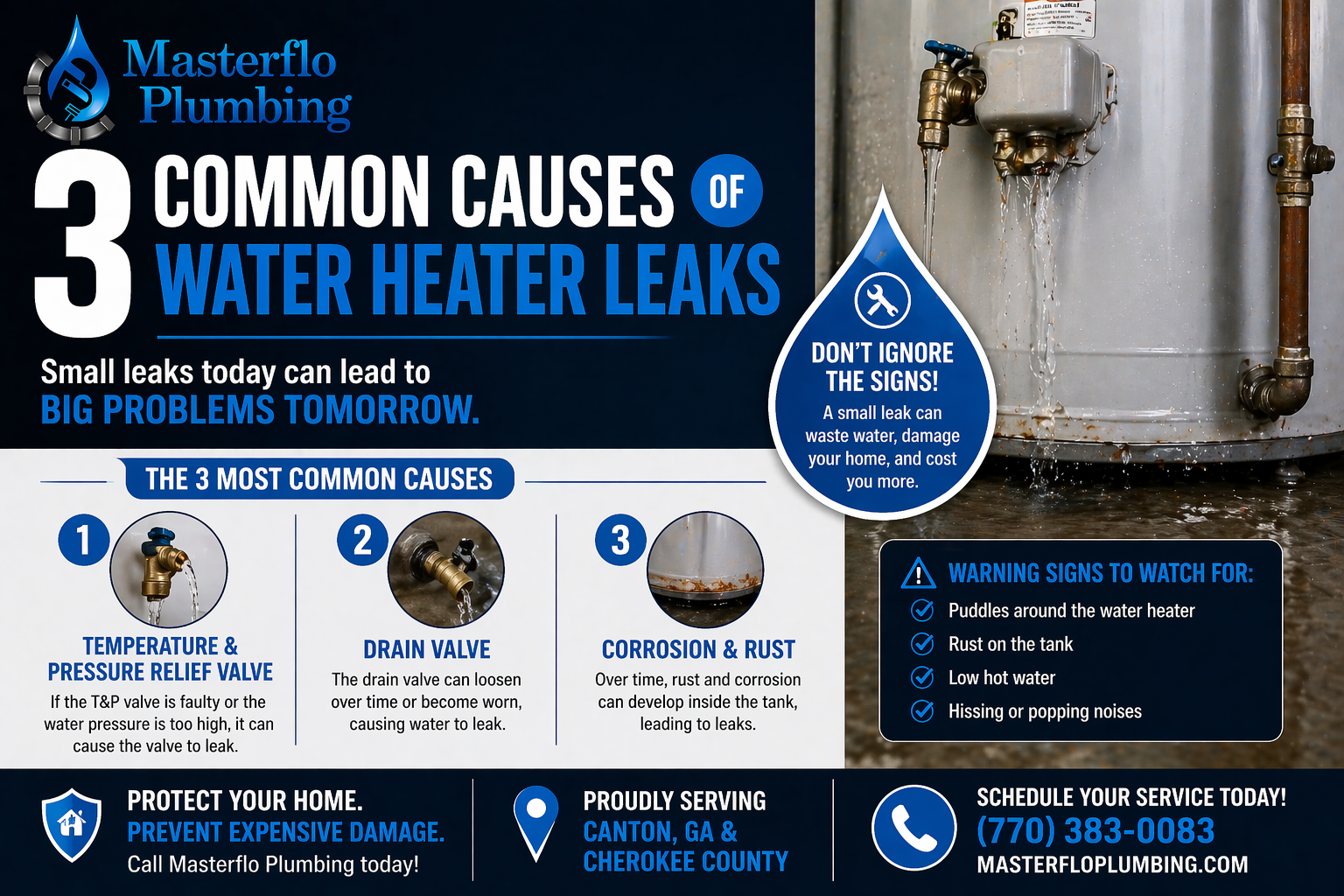 3 Common Causes of Water Heater Leaks