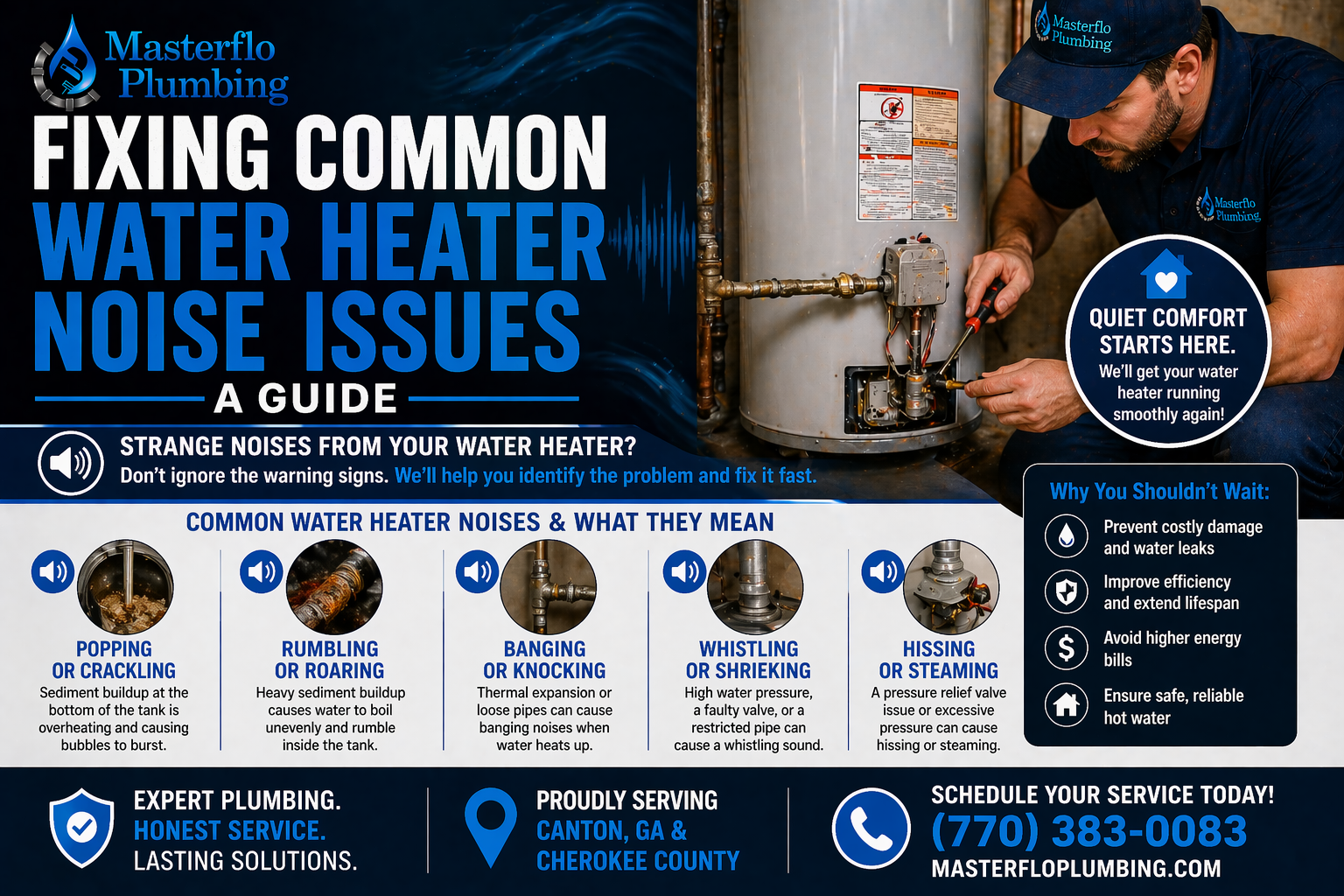 Fixing common water heater noise issues